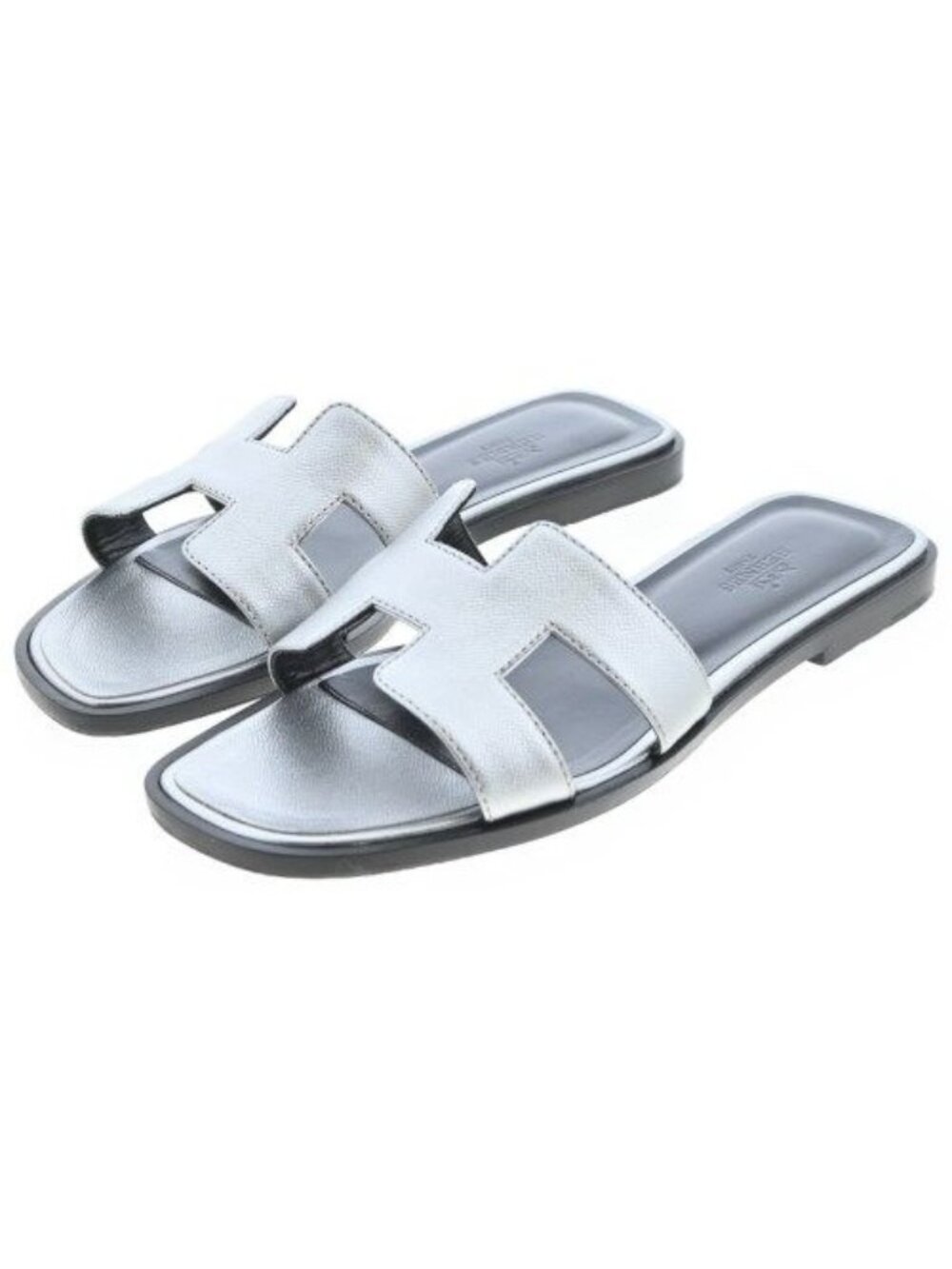Hermes Sandals Silver